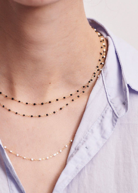 CLASSIC NECKLACE 42 CM — BLACK