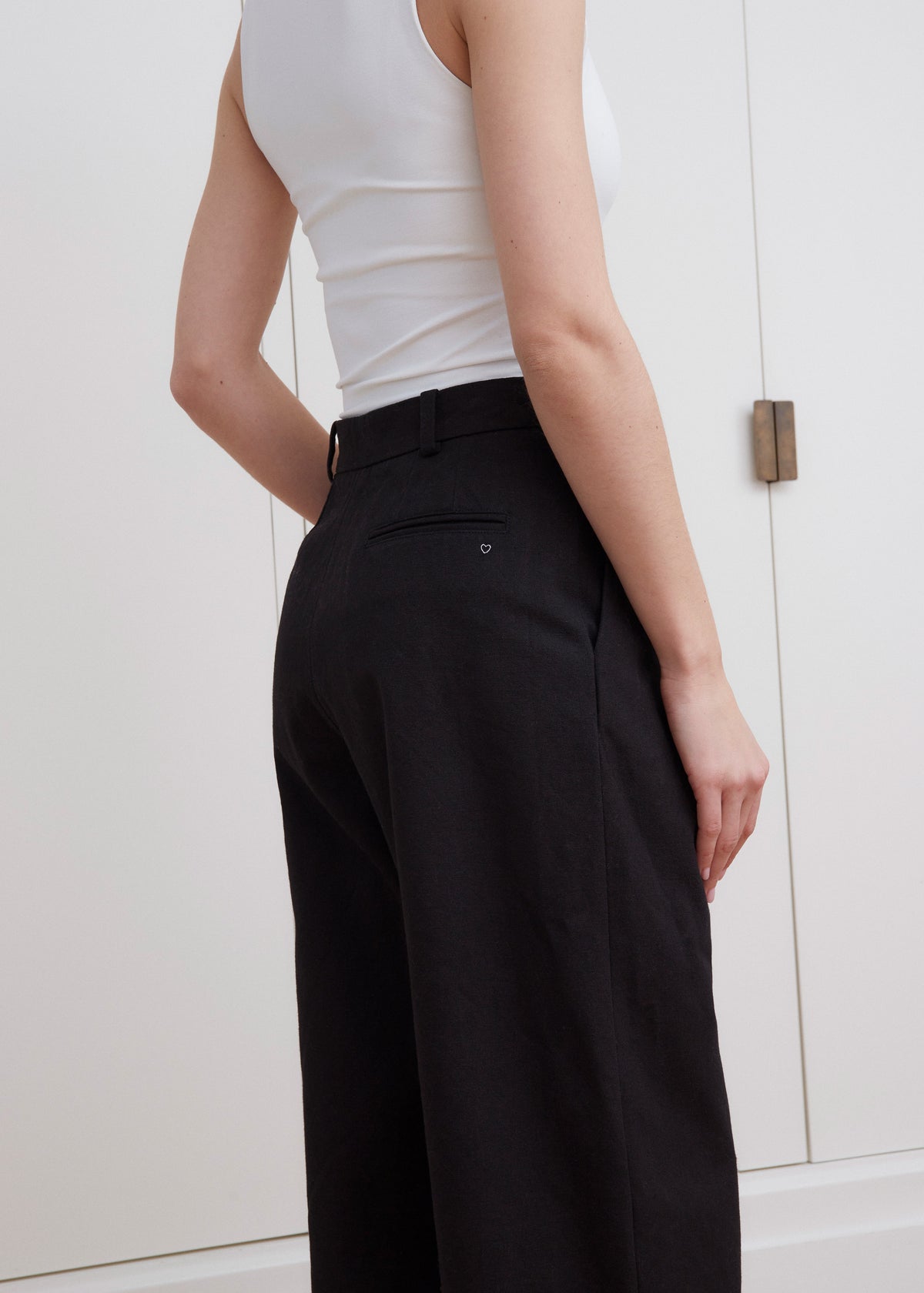 DRAKE CANVAS TROUSER — BLACK