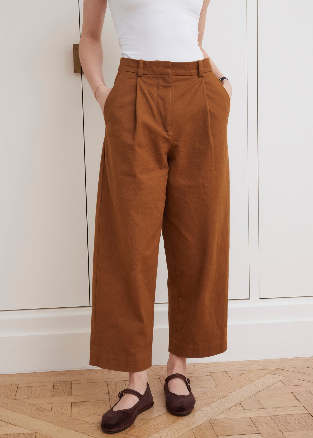 DRAKE CANVAS TROUSER — TABAC