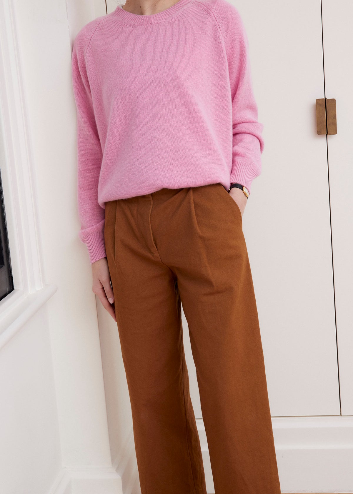 DRAKE CANVAS TROUSER — TABAC