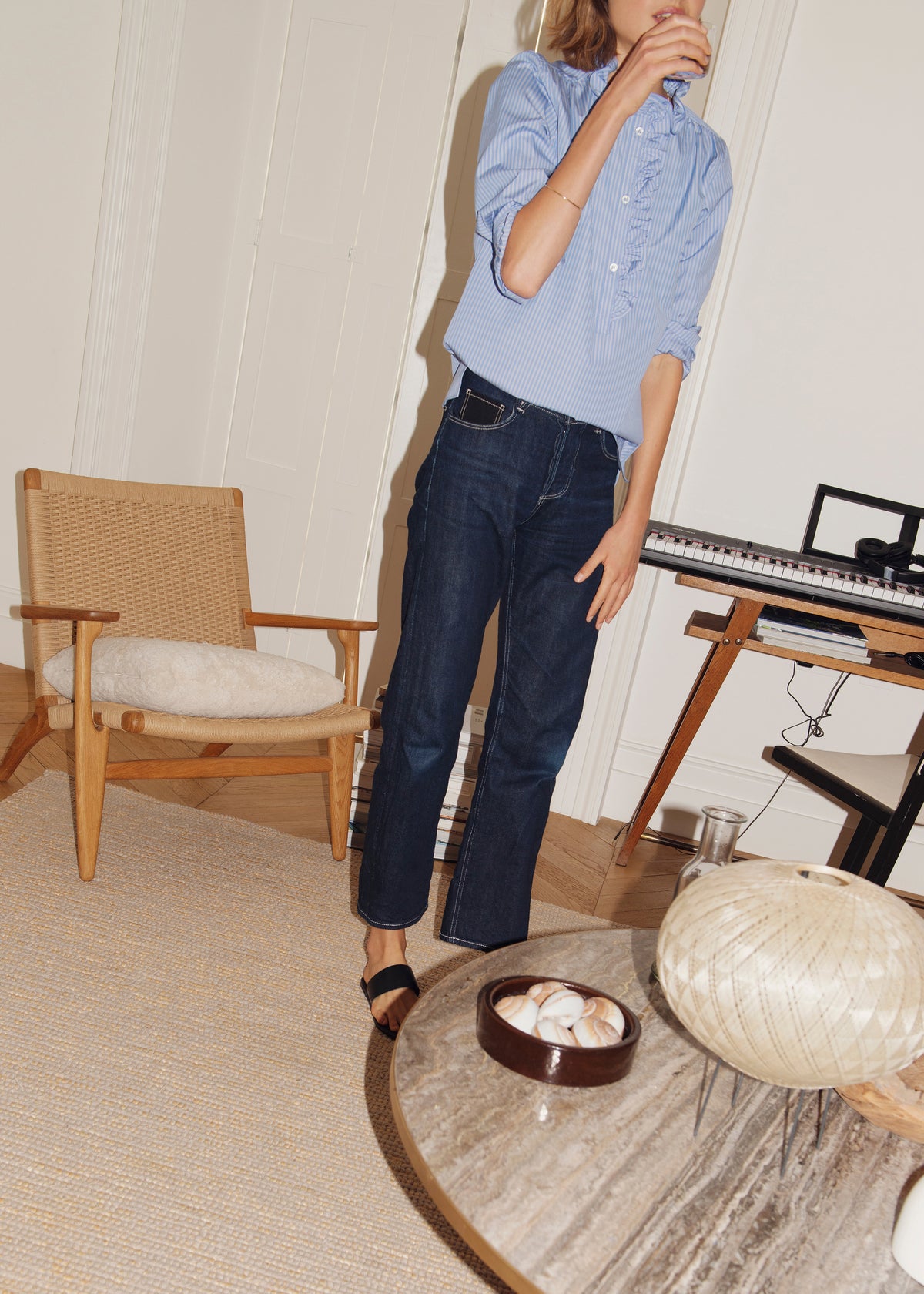 ALMA SHIRT — DARK NAVY