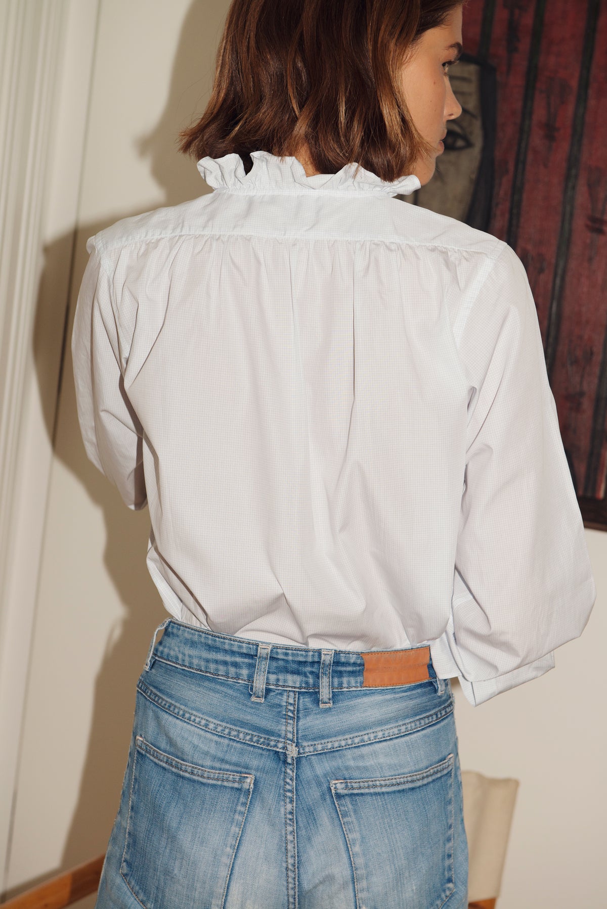 ALMA SHIRT — WHITE CHECKS