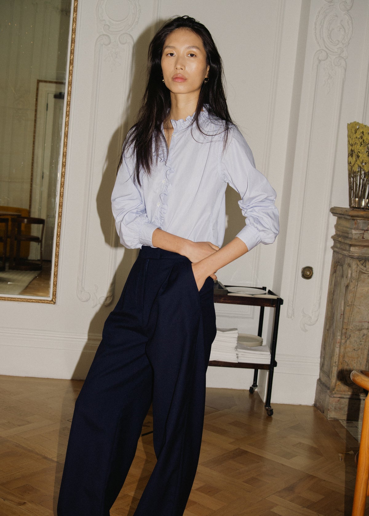ALMA SHIRT — SKY BLUE