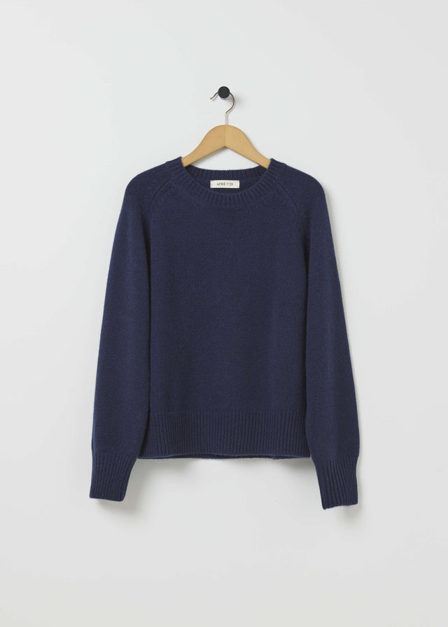 AUTEUIL CASHMERE JUMPER — NAVY
