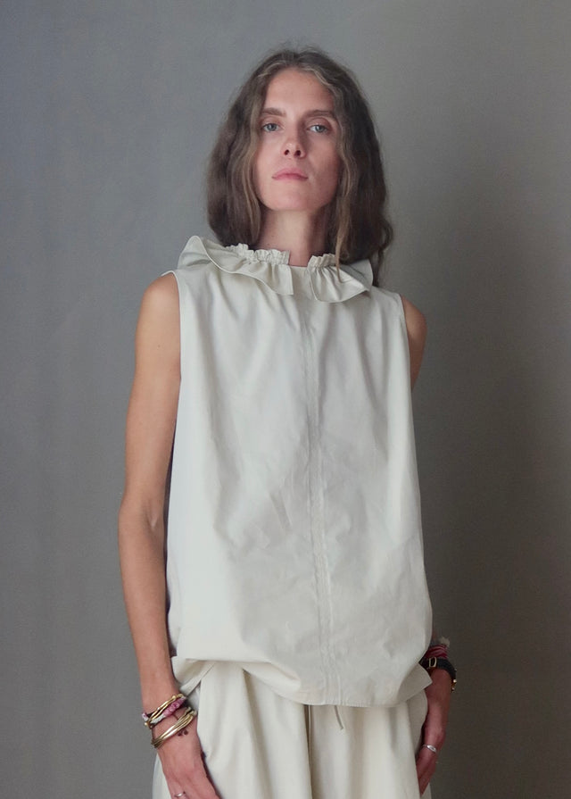 ECHO 1 BLOUSE — ALMOND MILK