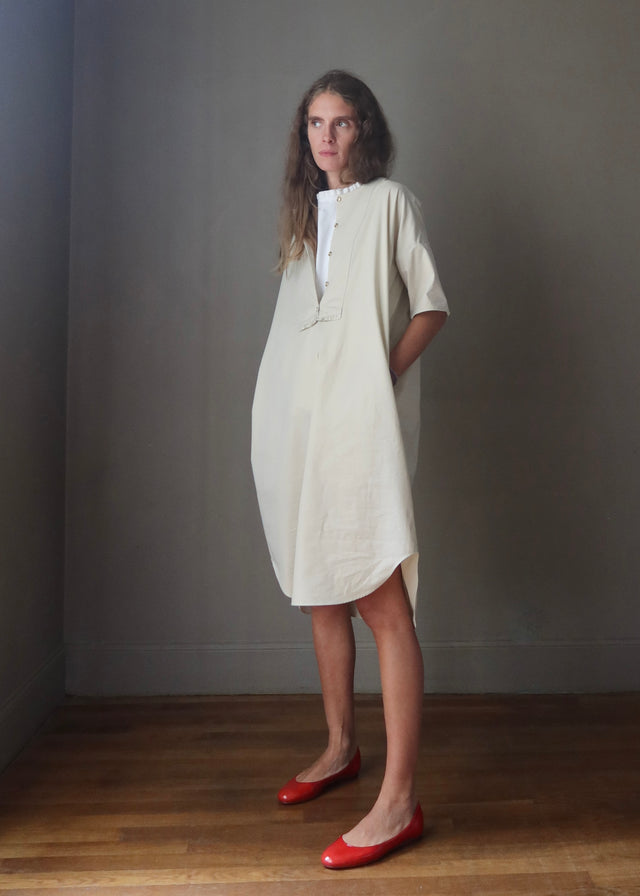 NEST DRESS — ALMOND MILK