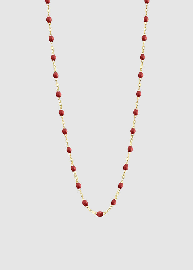CLASSIC NECKLACE 42CM  — BORDEAUX
