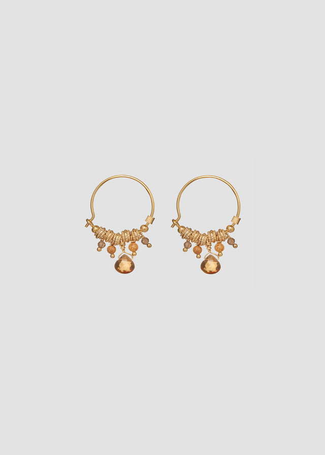 IVA EARRINGS — BROWN