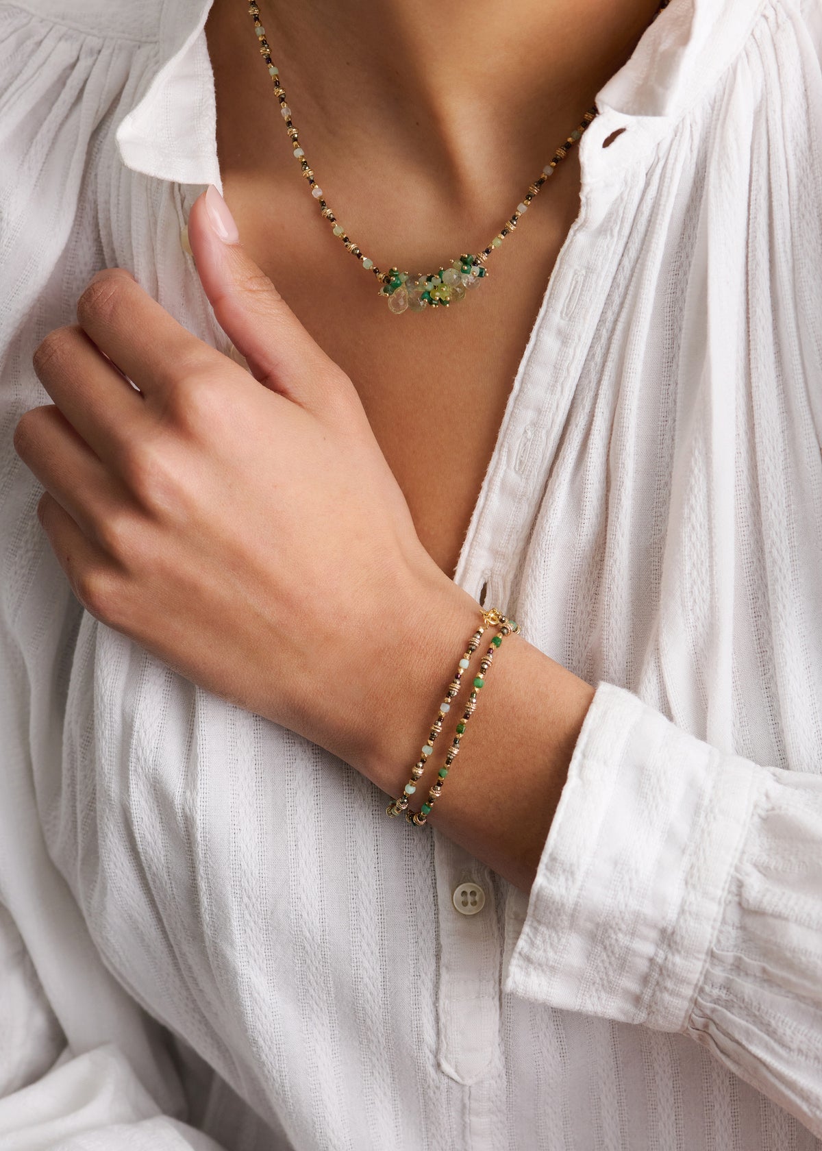 LUCIAN BRACELET — LIGHT GREEN