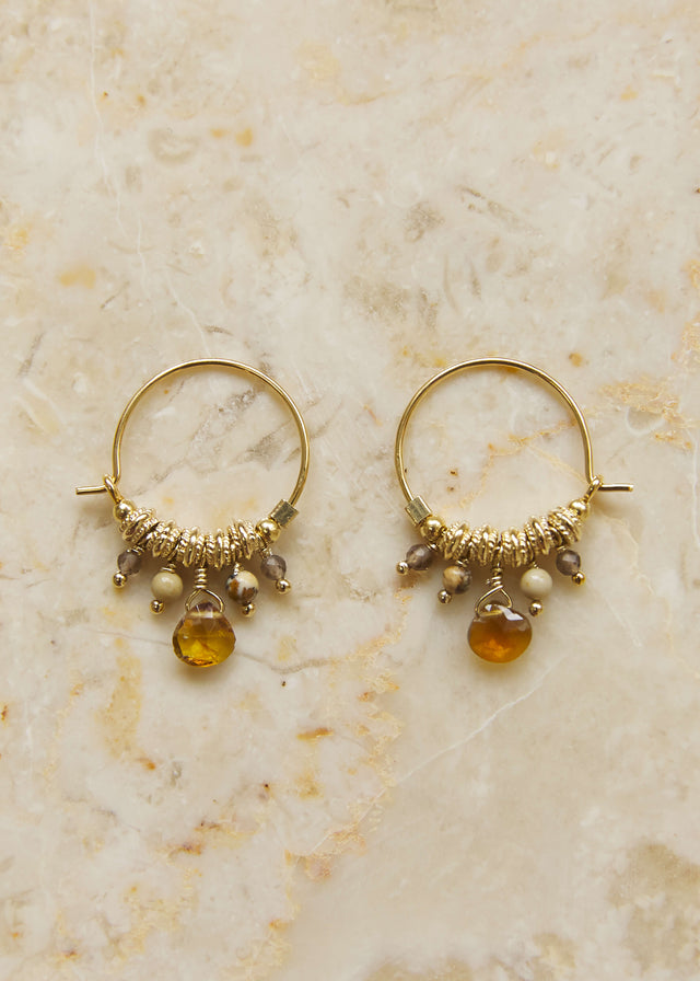IVA EARRINGS — BROWN