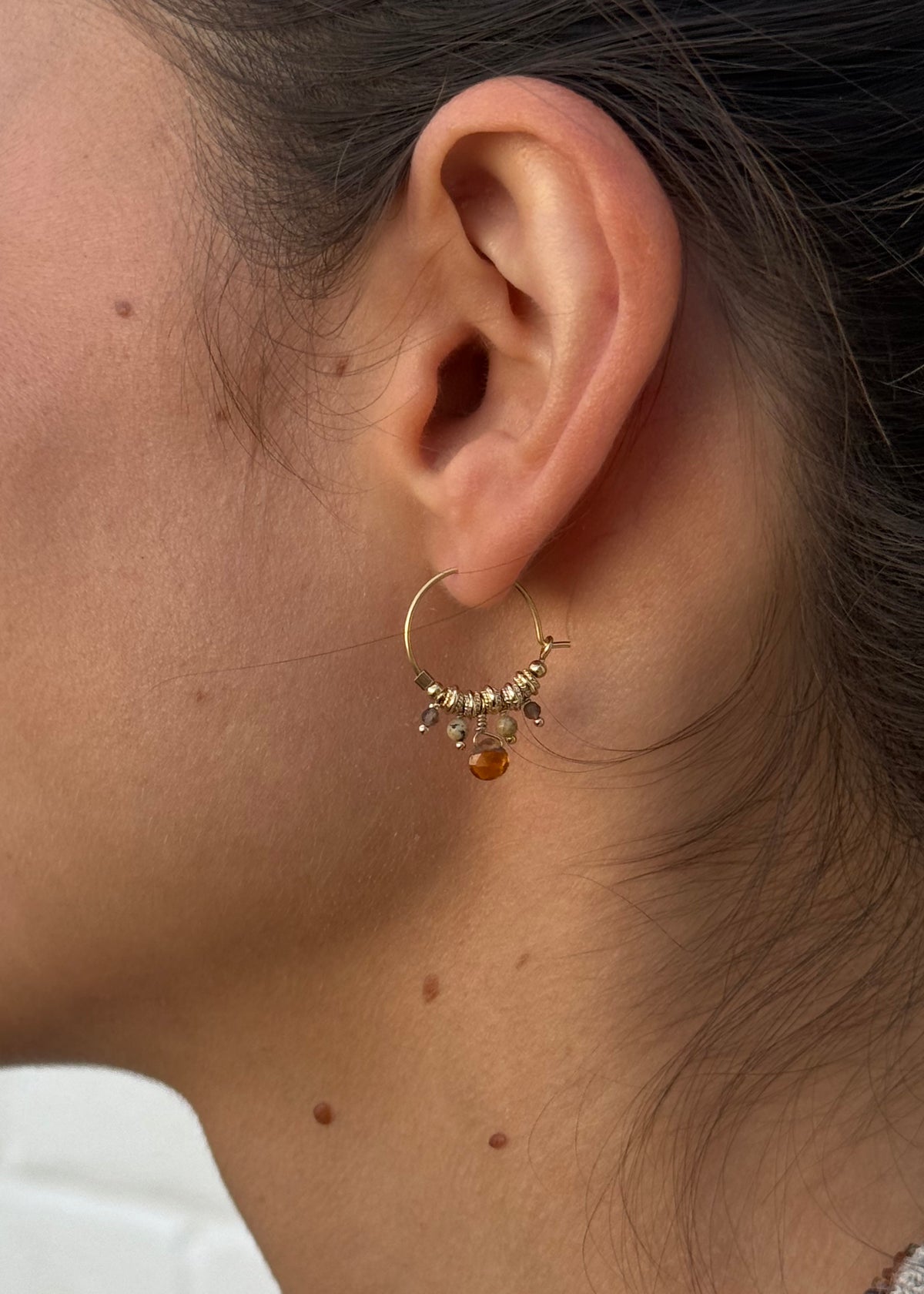 IVA EARRINGS — BROWN