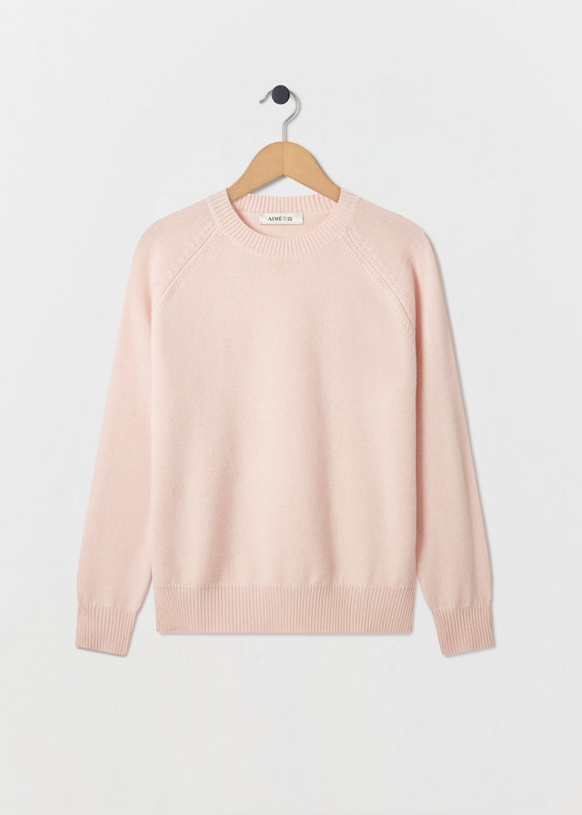 CADAQUÉS CASHMERE JUMPER — PASTEL PINK