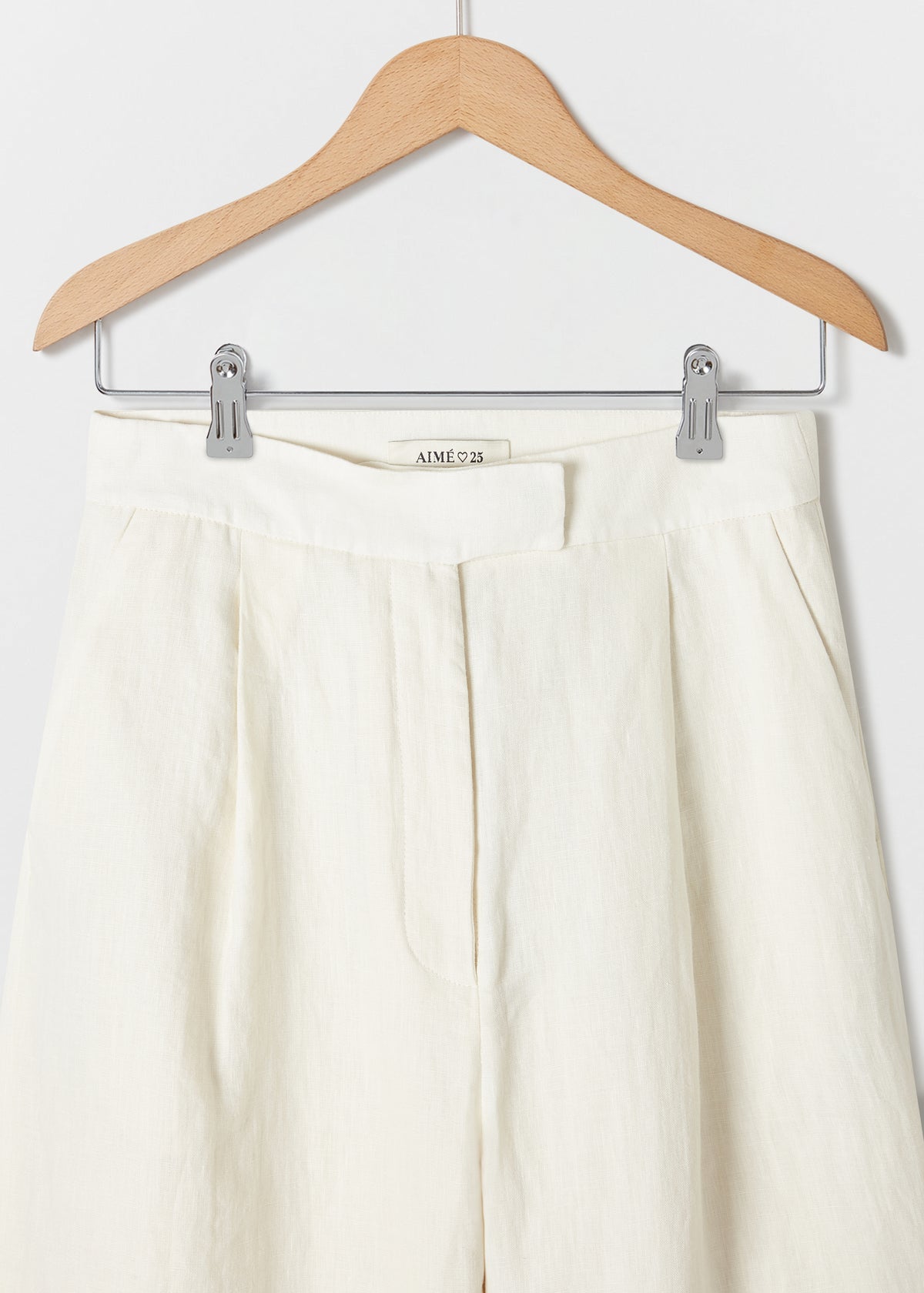 FERRY LINEN TROUSERS — CLOUD