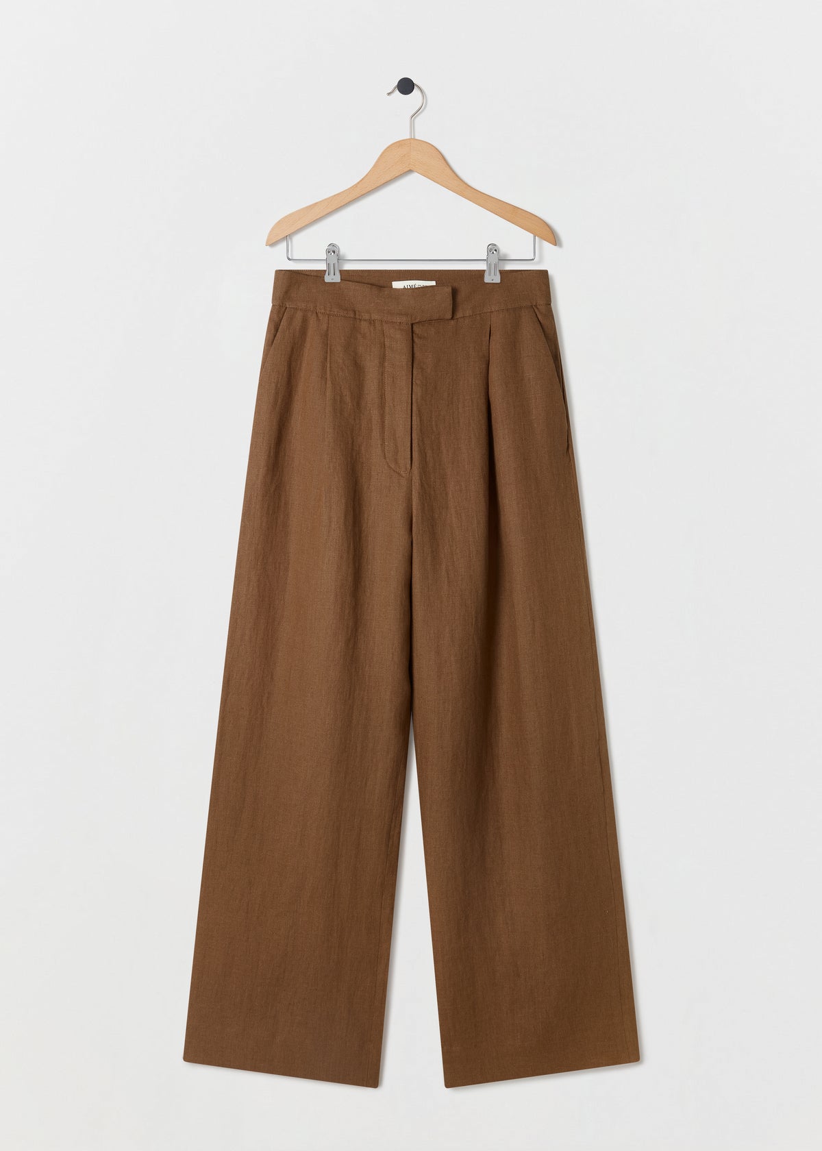 FERRY LINEN TROUSERS — PEAT