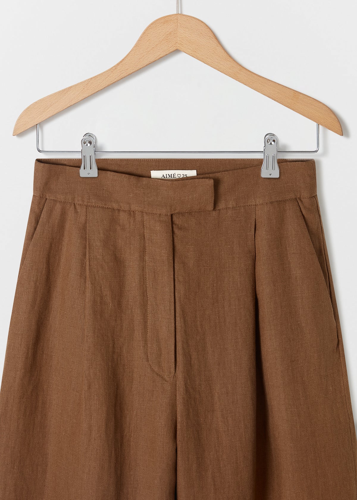 FERRY LINEN TROUSERS — PEAT