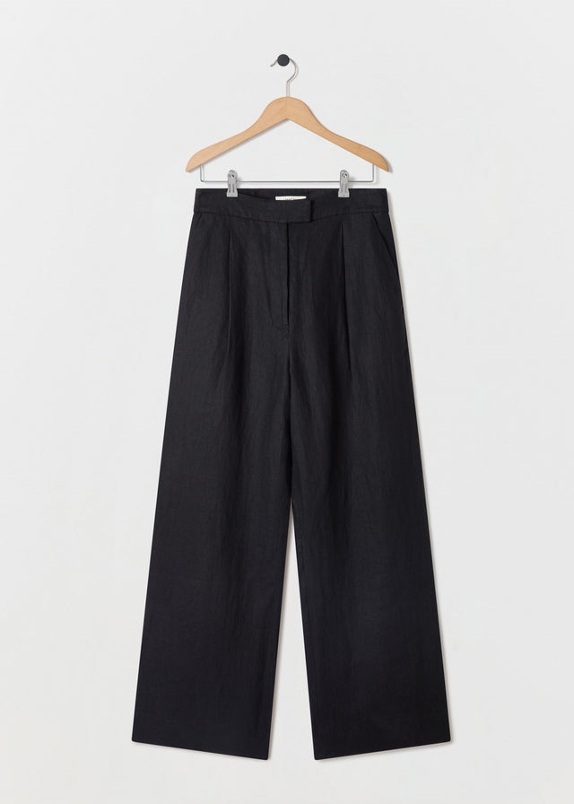 FERRY LINEN TROUSERS — STORM