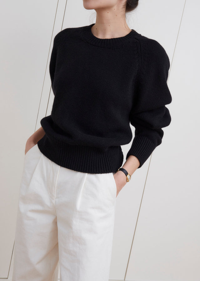 AUTEUIL CASHMERE JUMPER — BLACK