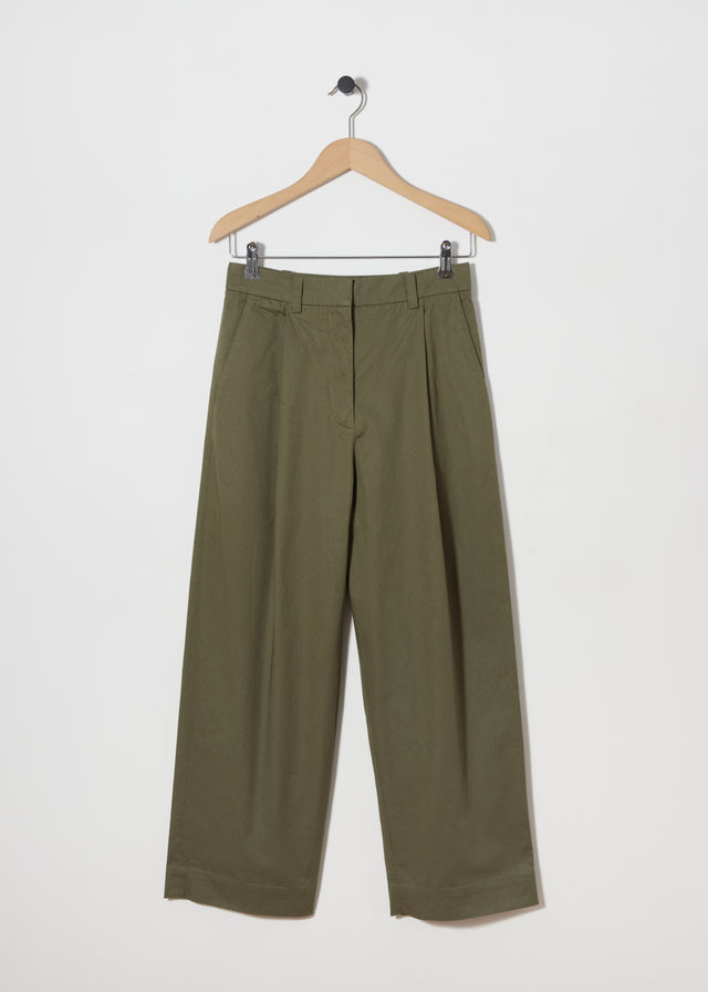 DRAKE COTTON TROUSERS — KHAKI