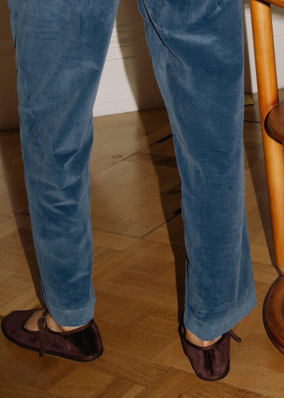 ABEL CORDUROY TROUSERS — AVIATOR BLUE