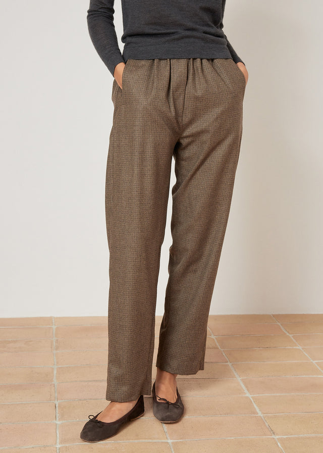 ABEL WOOL TROUSER — HOUNDSTOOTH