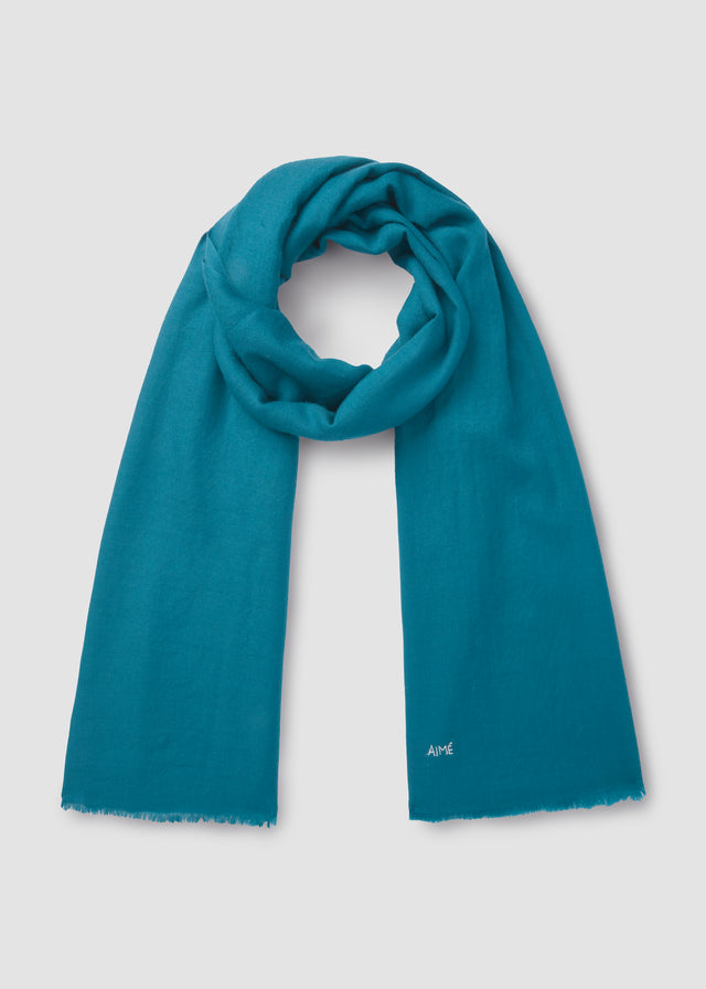 AGILE CASHMERE STOLE — PEACOCK