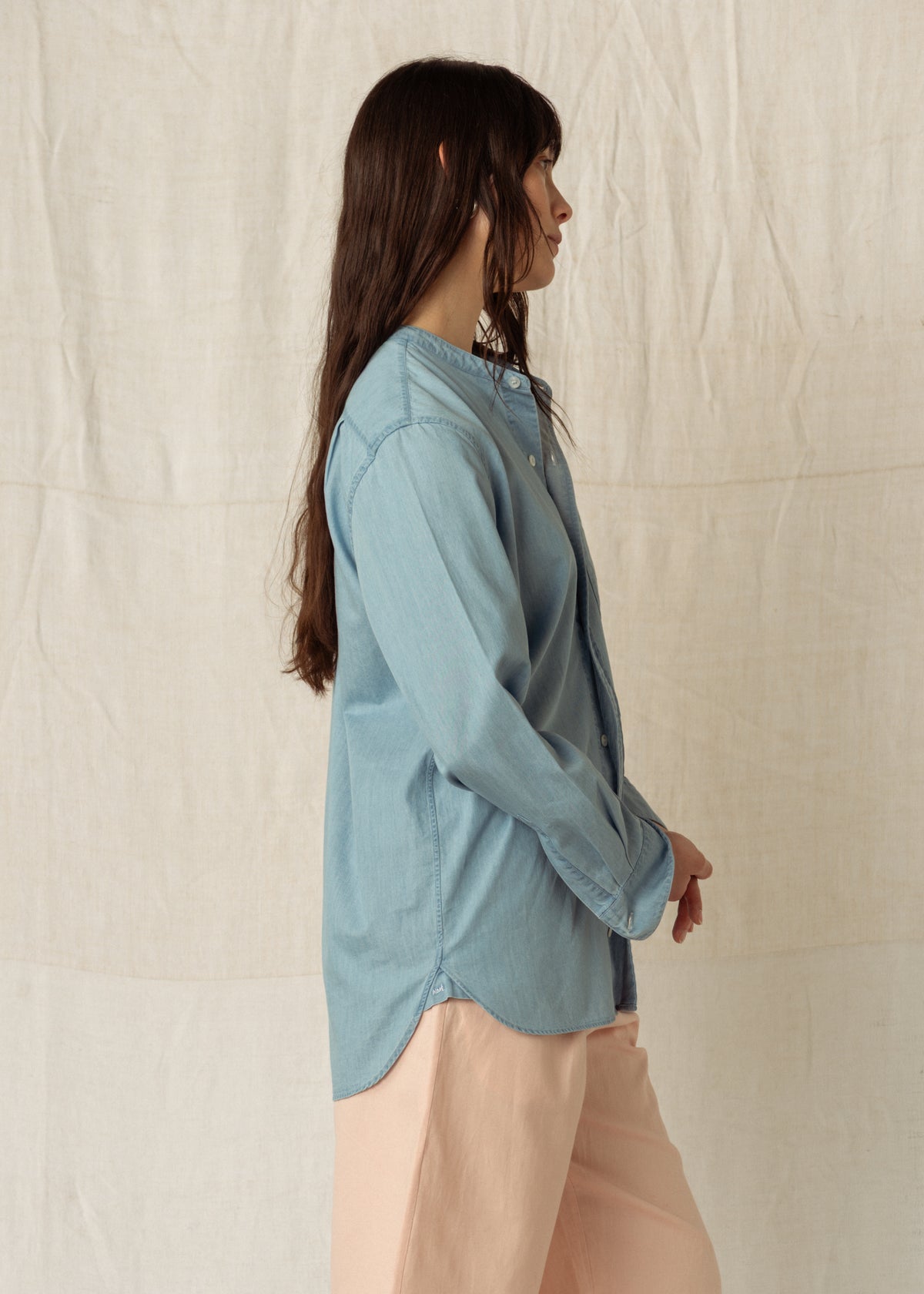 AIMÉ SHIRT — LIGHT BLUE DENIM