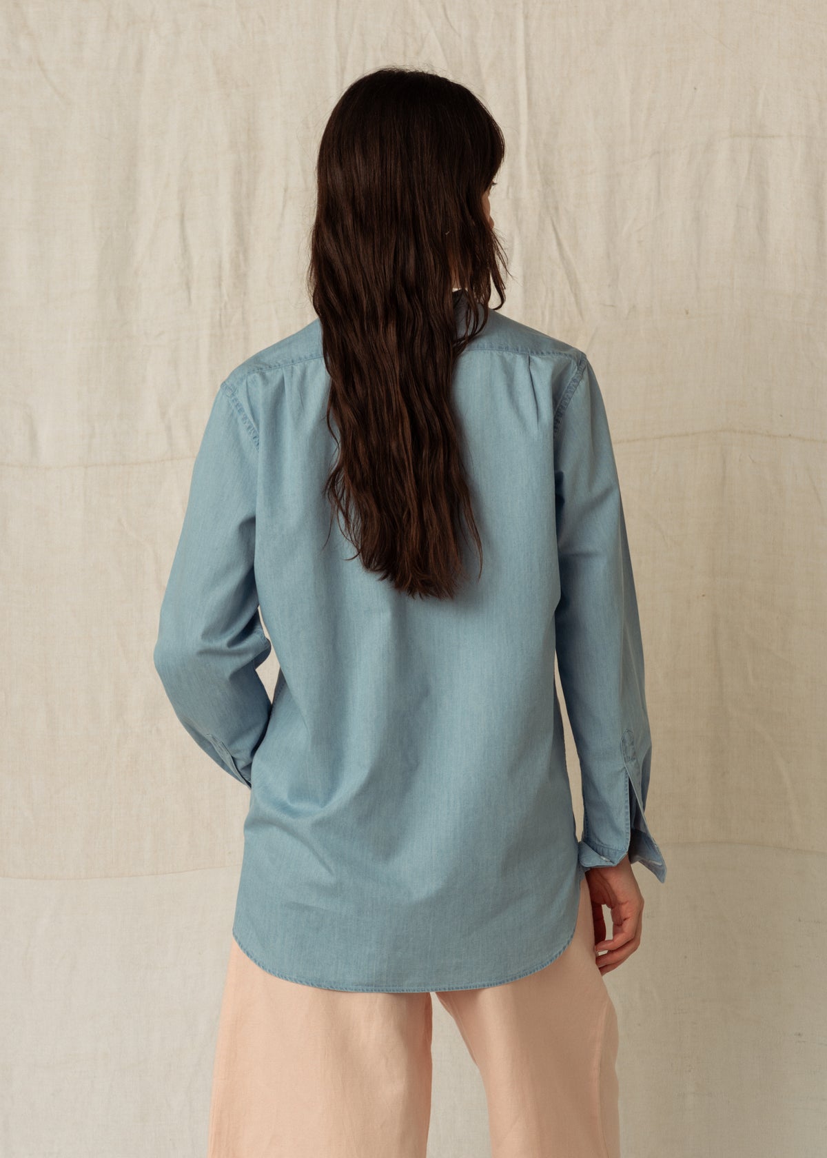 AIMÉ SHIRT — LIGHT BLUE DENIM