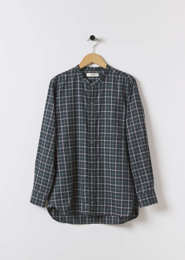 AIMÉ SHIRT — BLACK & YELLOW TARTAN