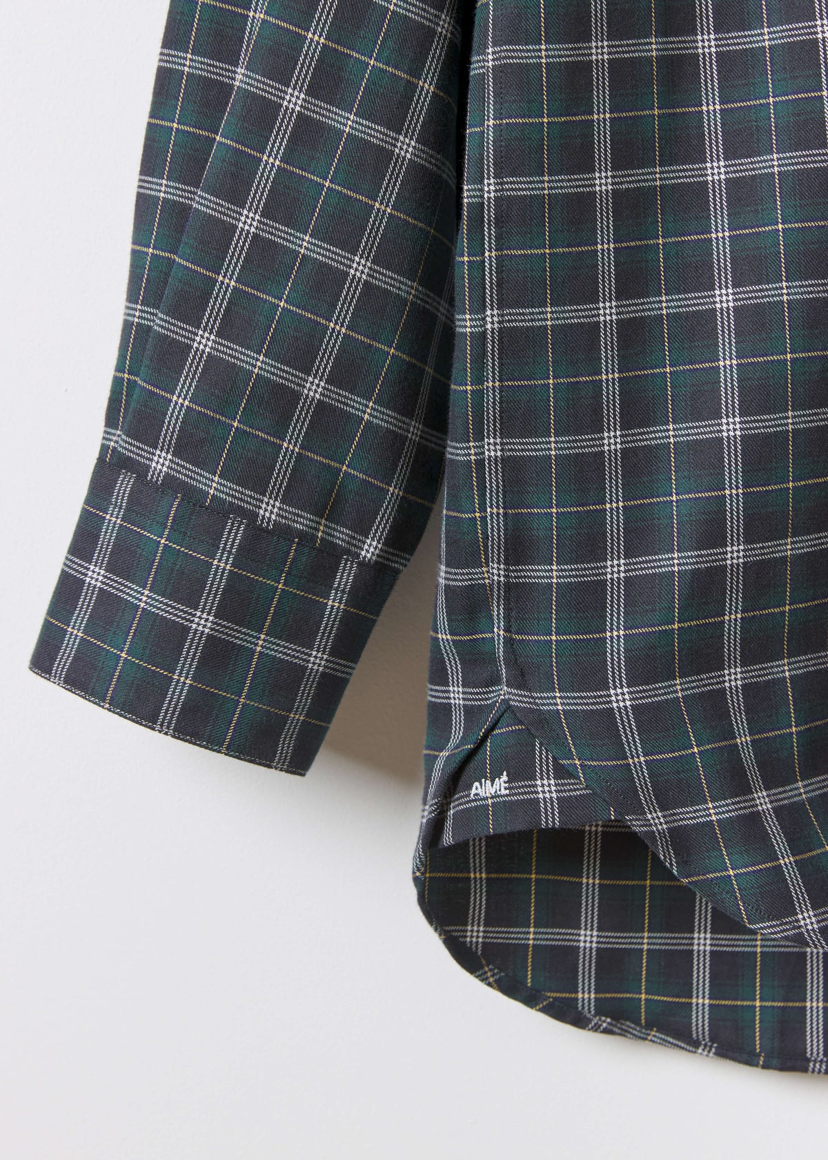 AIMÉ SHIRT — BLACK & YELLOW TARTAN