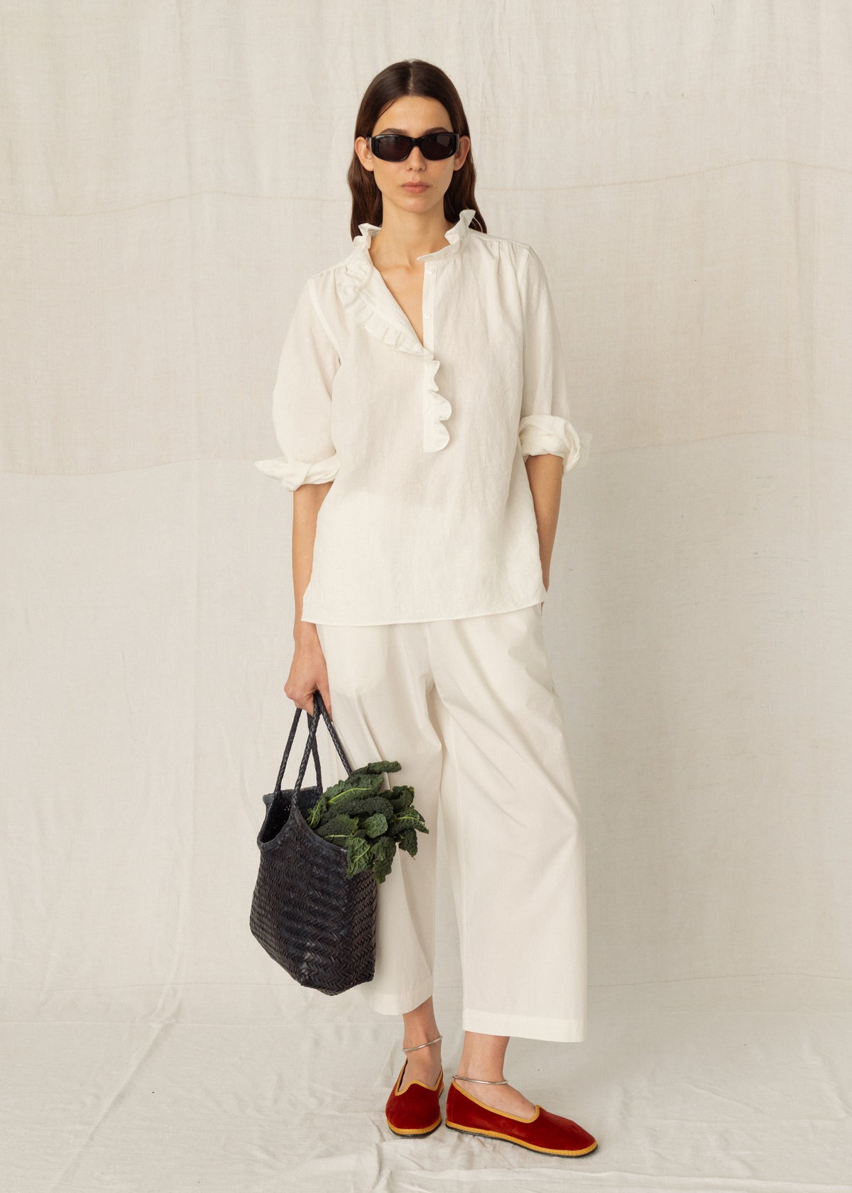 CALEB TROUSERS  — CHALK