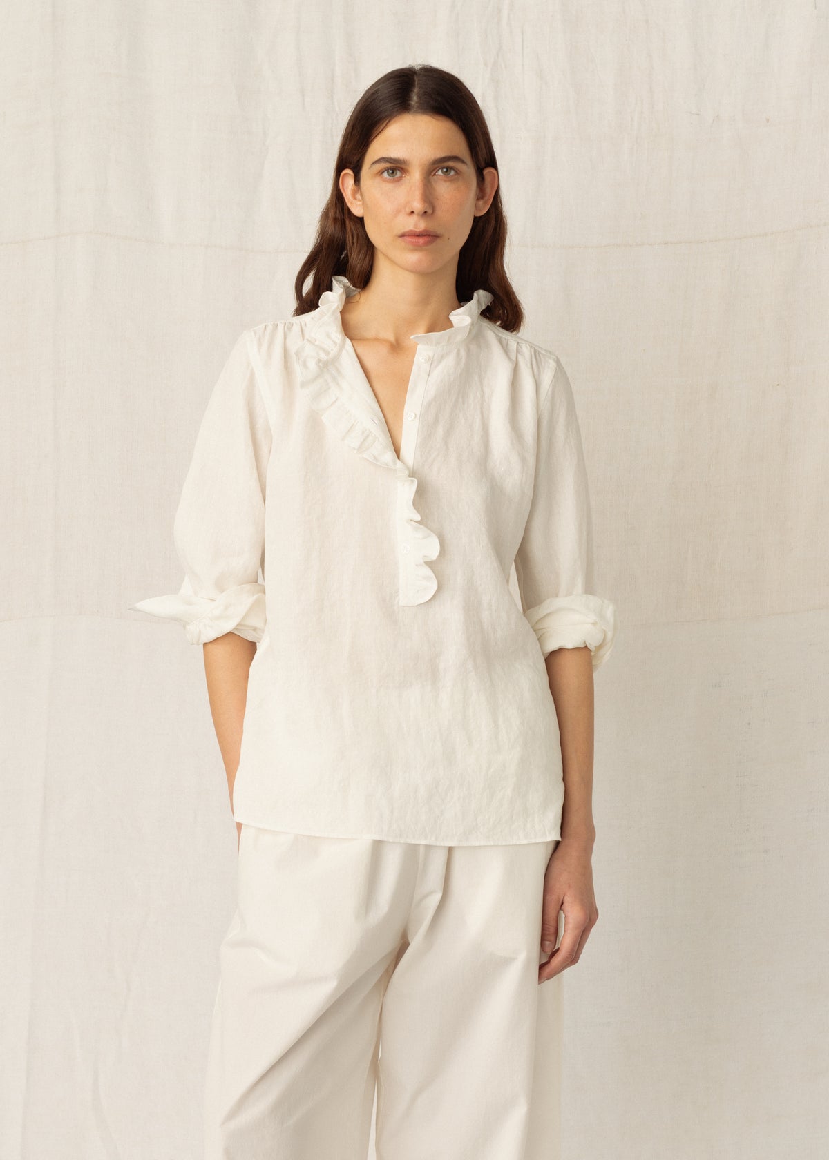 ALMA SHIRT — NATURAL LINEN