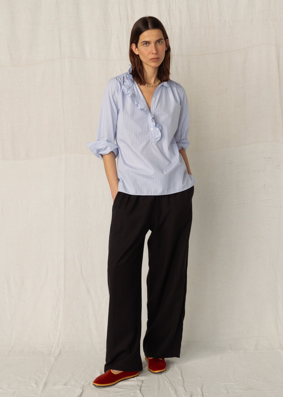 ALMA SHIRT — BLUE RED