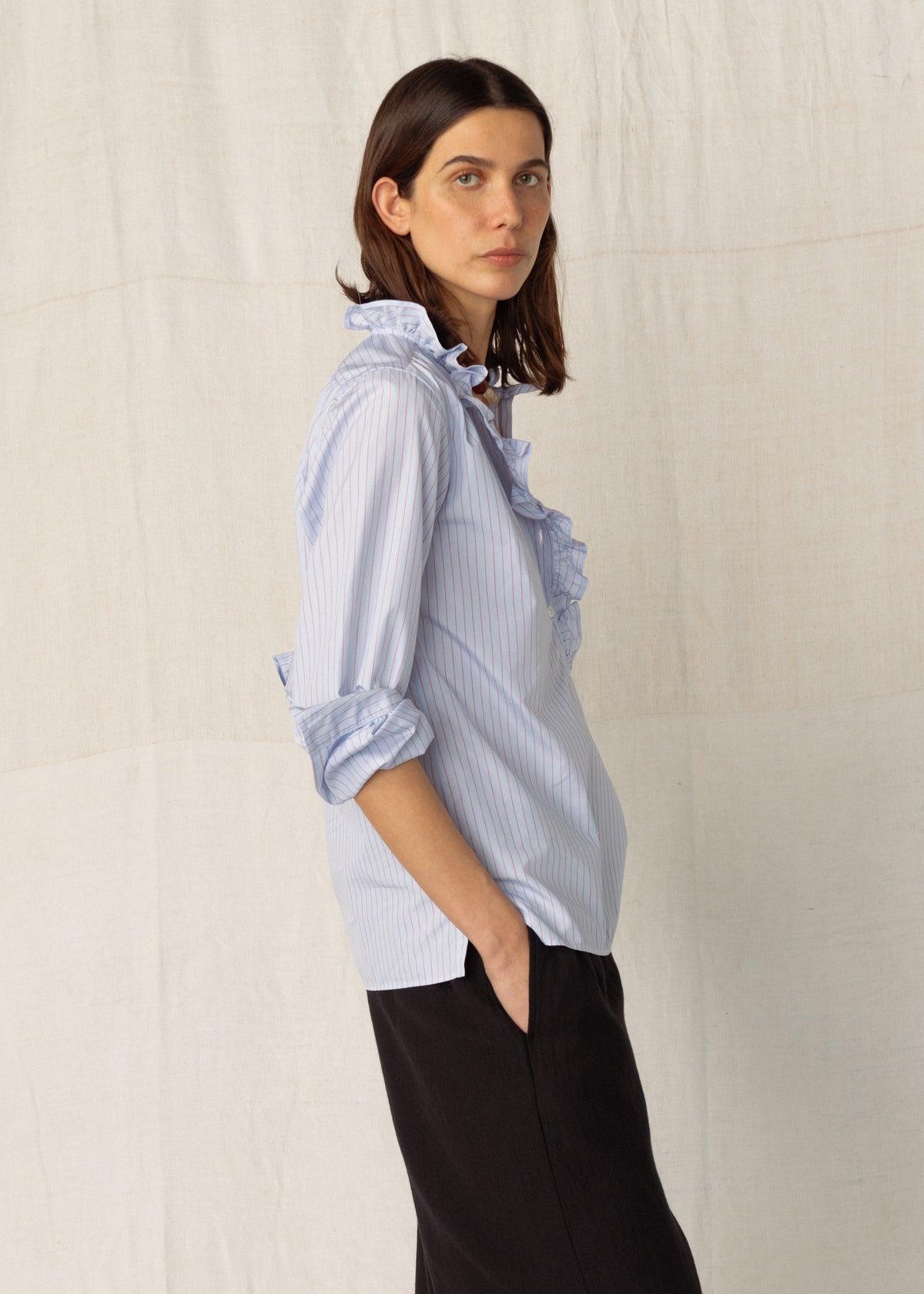 ALMA SHIRT — BLUE RED