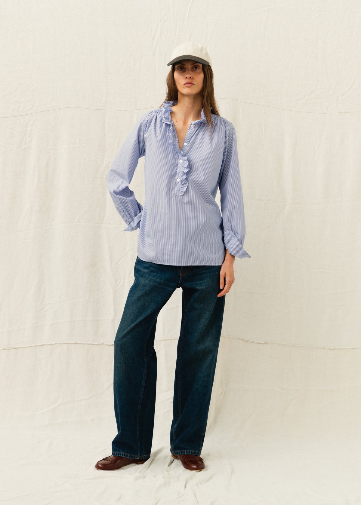 ALMA SHIRT — DEEP BLUE