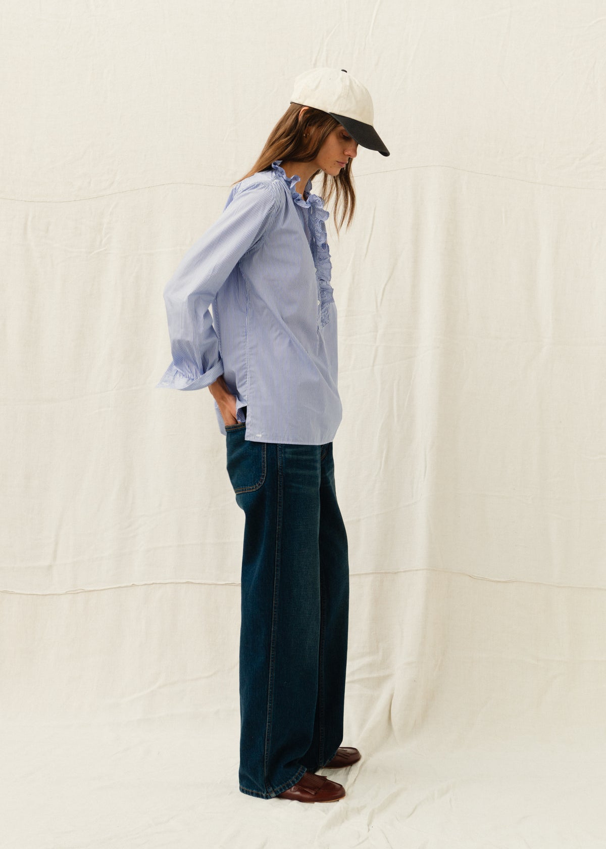 ALMA SHIRT — DEEP BLUE