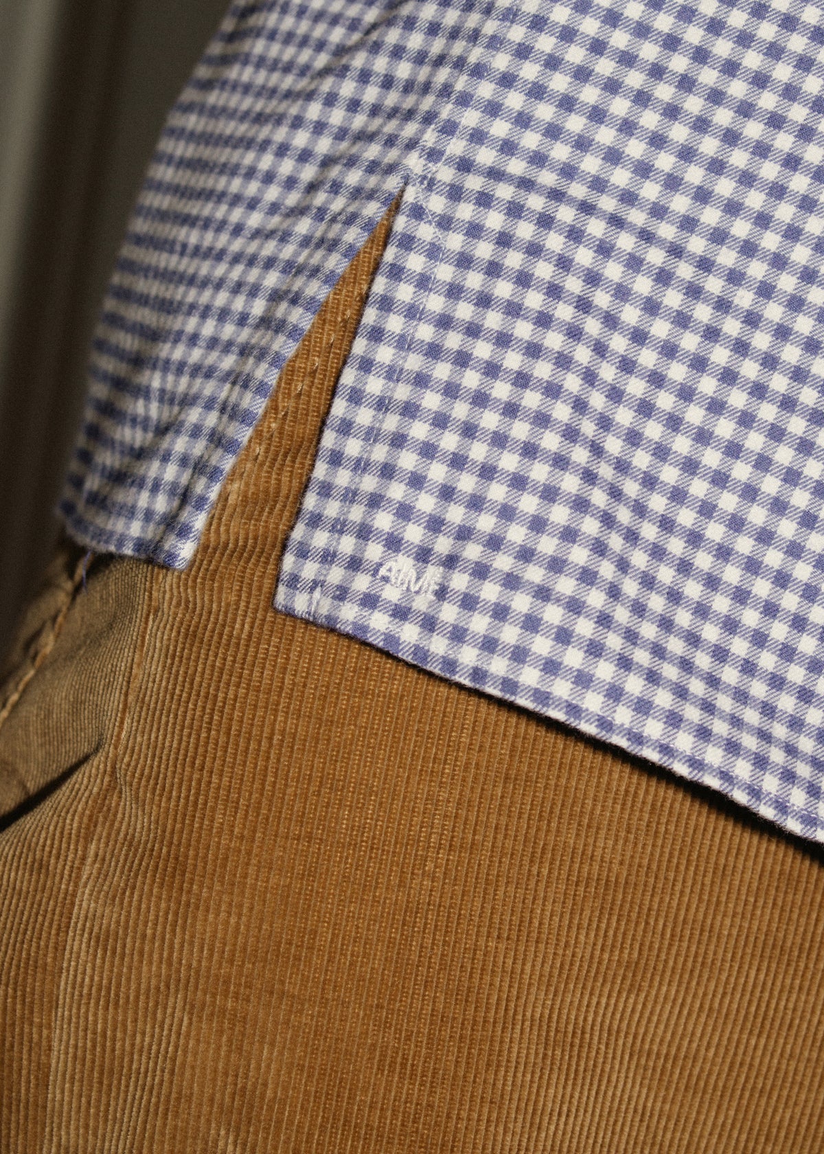 ALMA SHIRT — NAVY GINGHAM