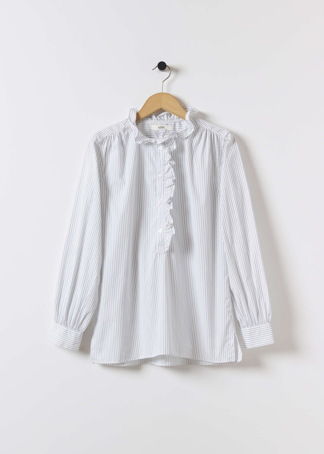 ALMA SHIRT — NAVY STRIPE