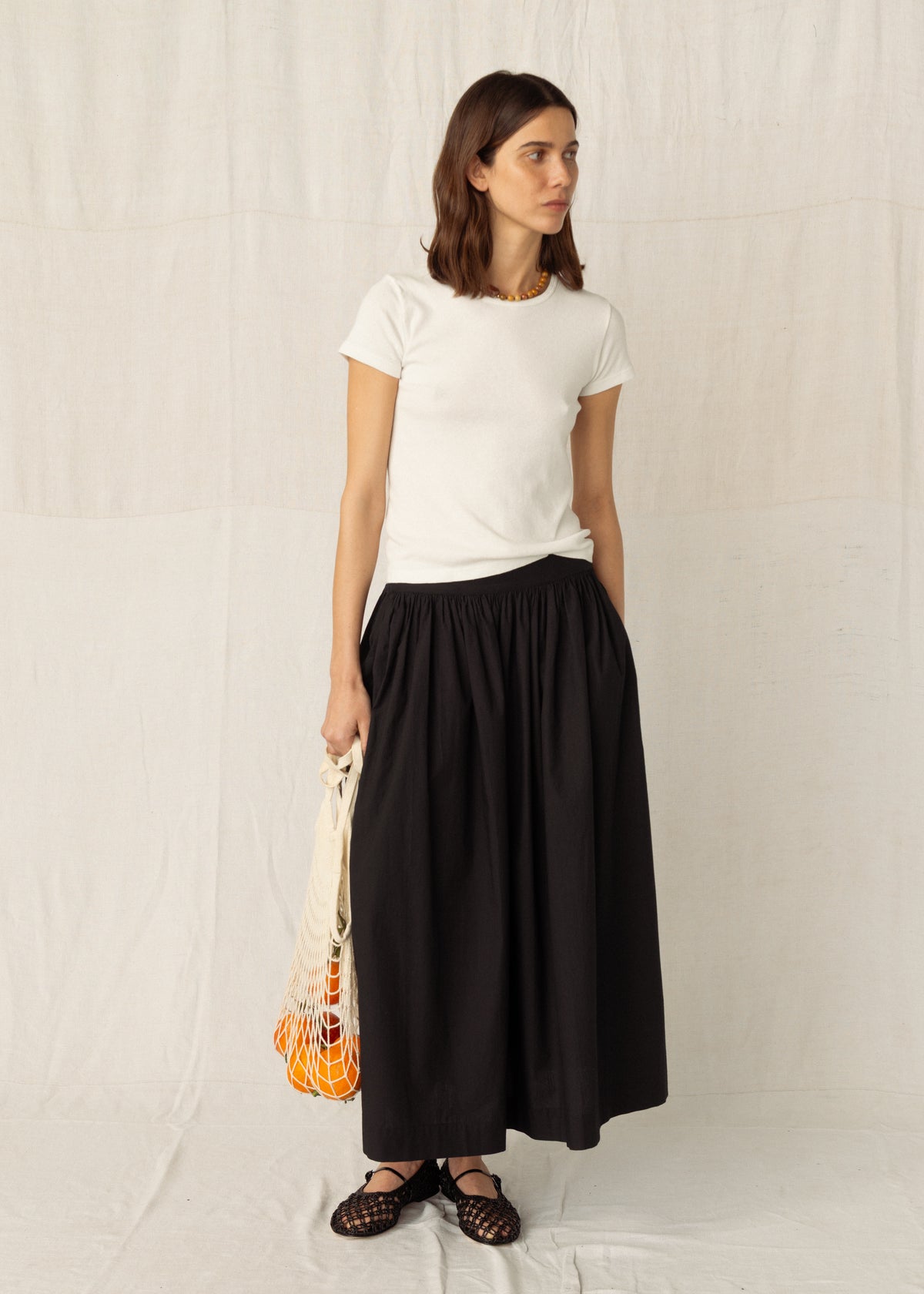 ANÉMONE SKIRT — SOFT BLACK