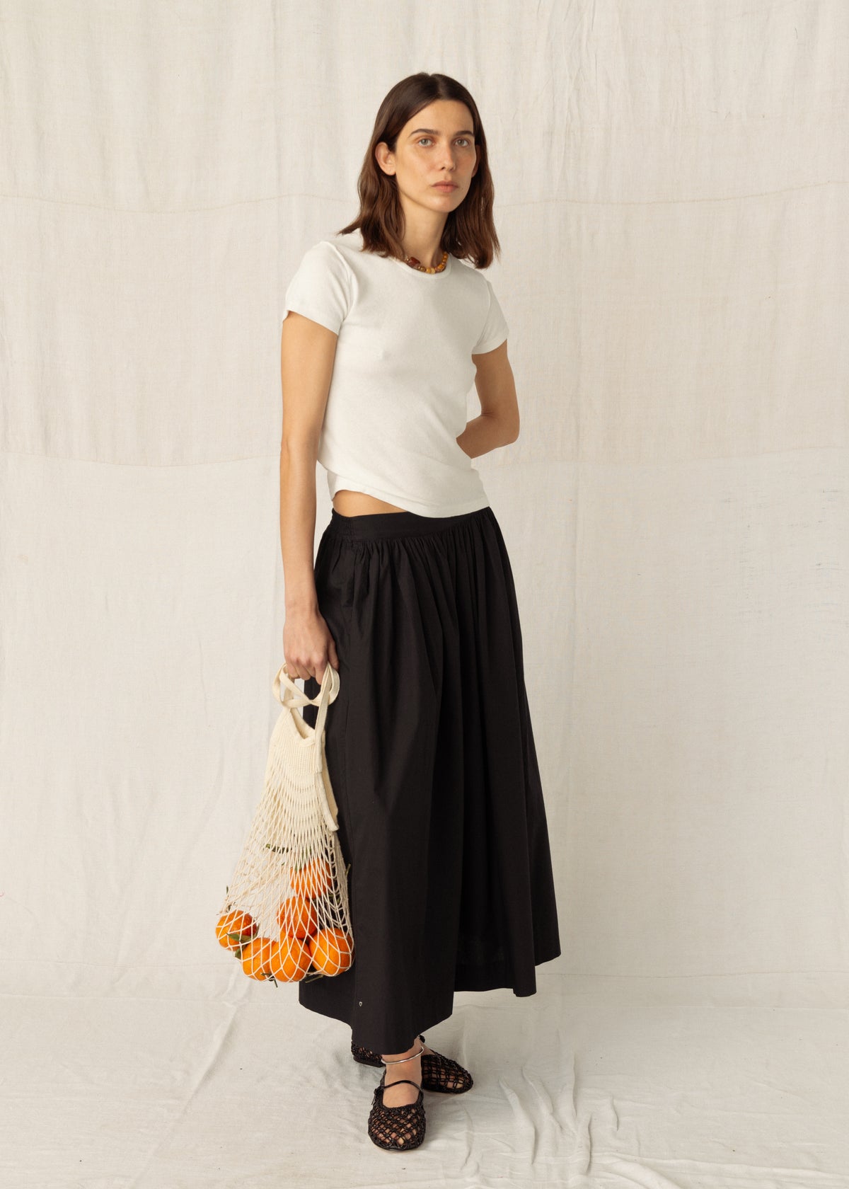 ANÉMONE SKIRT — SOFT BLACK