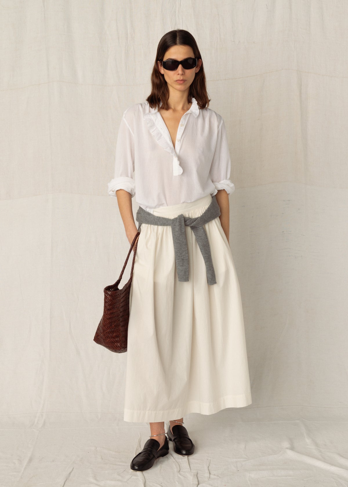 ANÉMONE SKIRT — CHALK