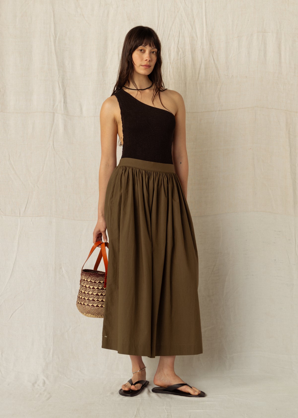 ANÉMONE SKIRT — KHAKI
