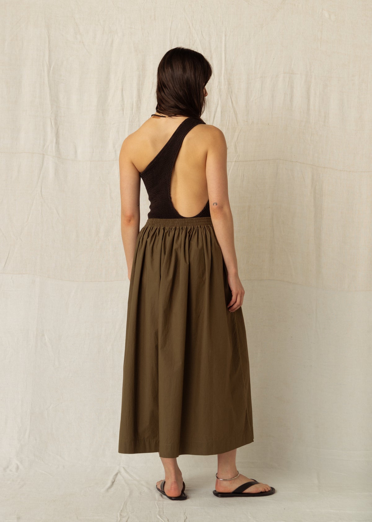 ANÉMONE SKIRT — KHAKI