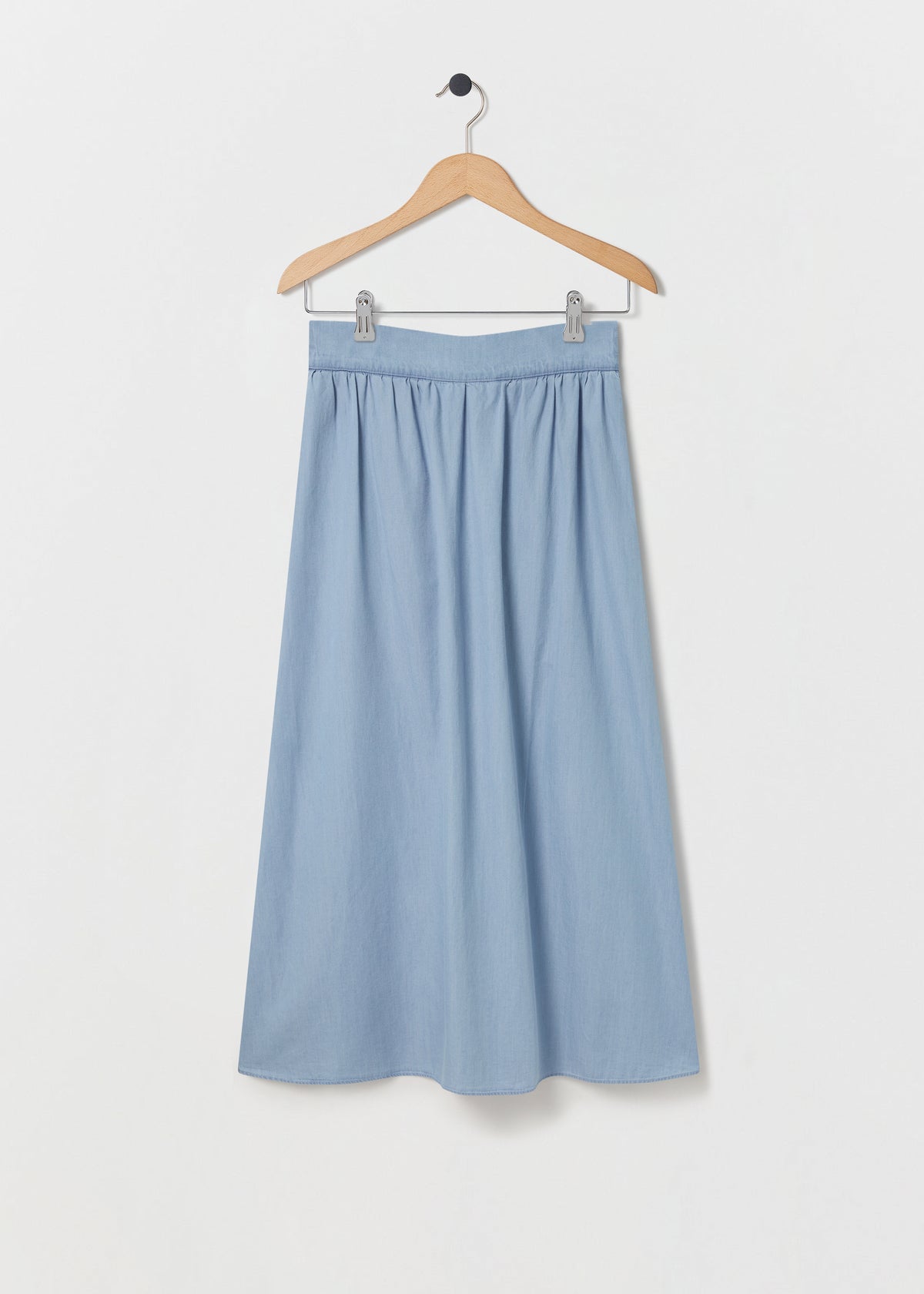 ANÉMONE SKIRT — LIGHT BLUE DENIM