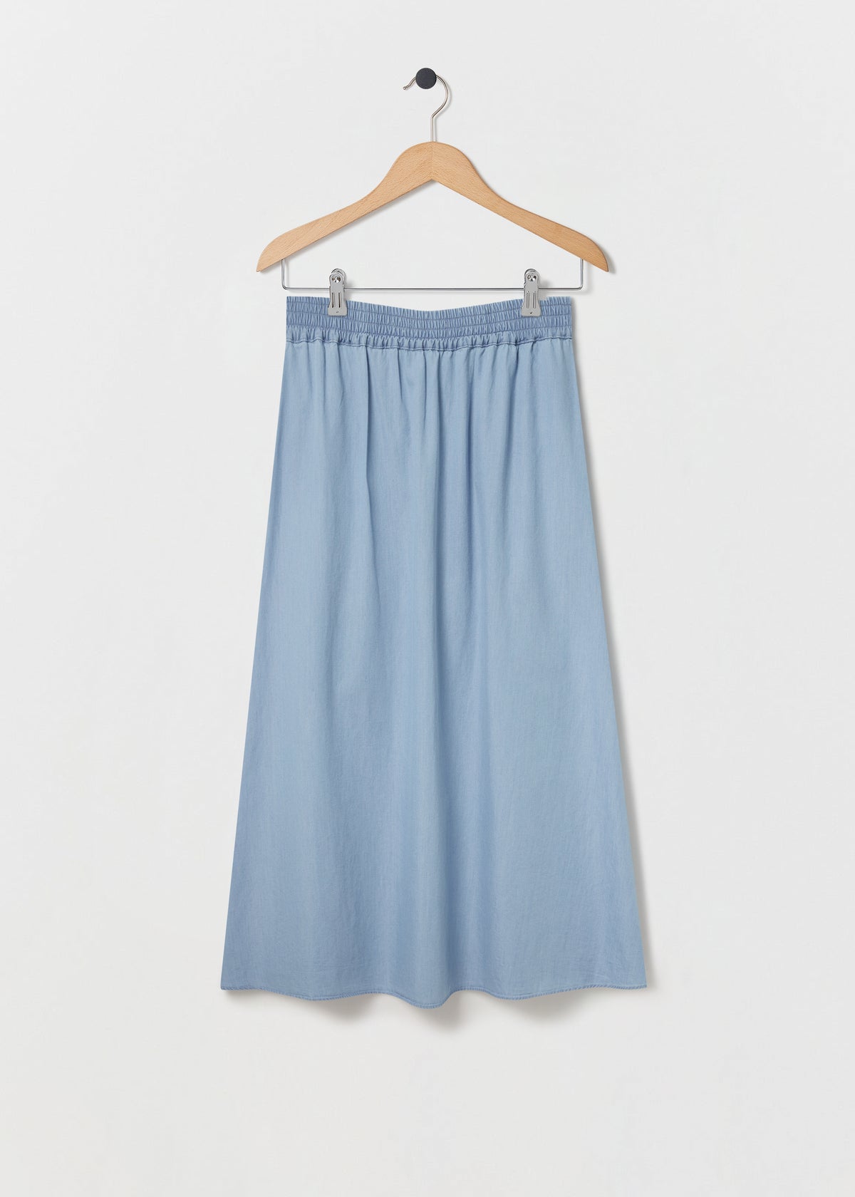 ANÉMONE SKIRT — LIGHT BLUE DENIM
