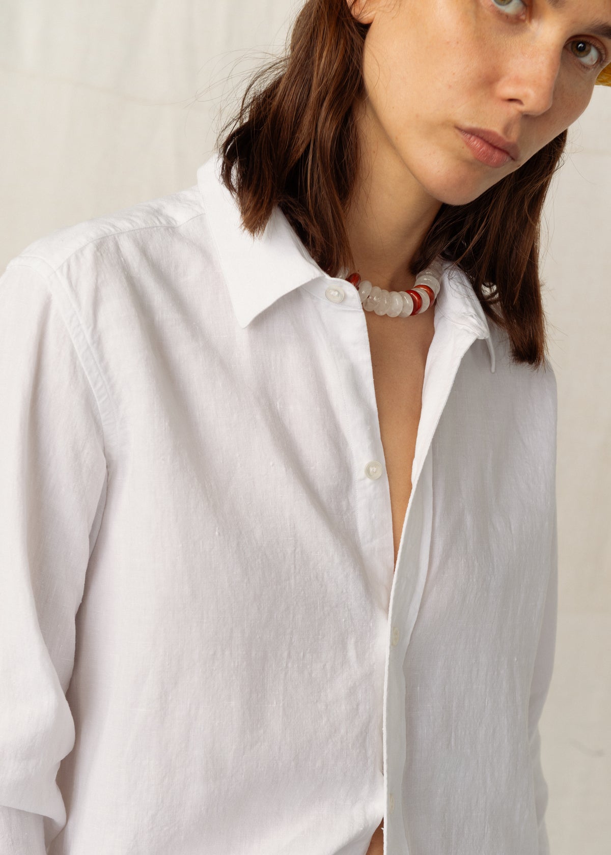 ANOUCK SHIRT — WHITE LINEN