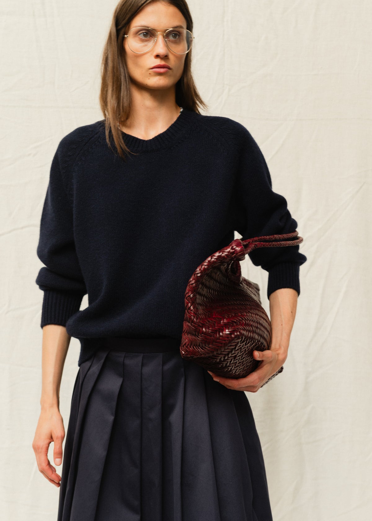 AUTEUIL CASHMERE JUMPER — NAVY