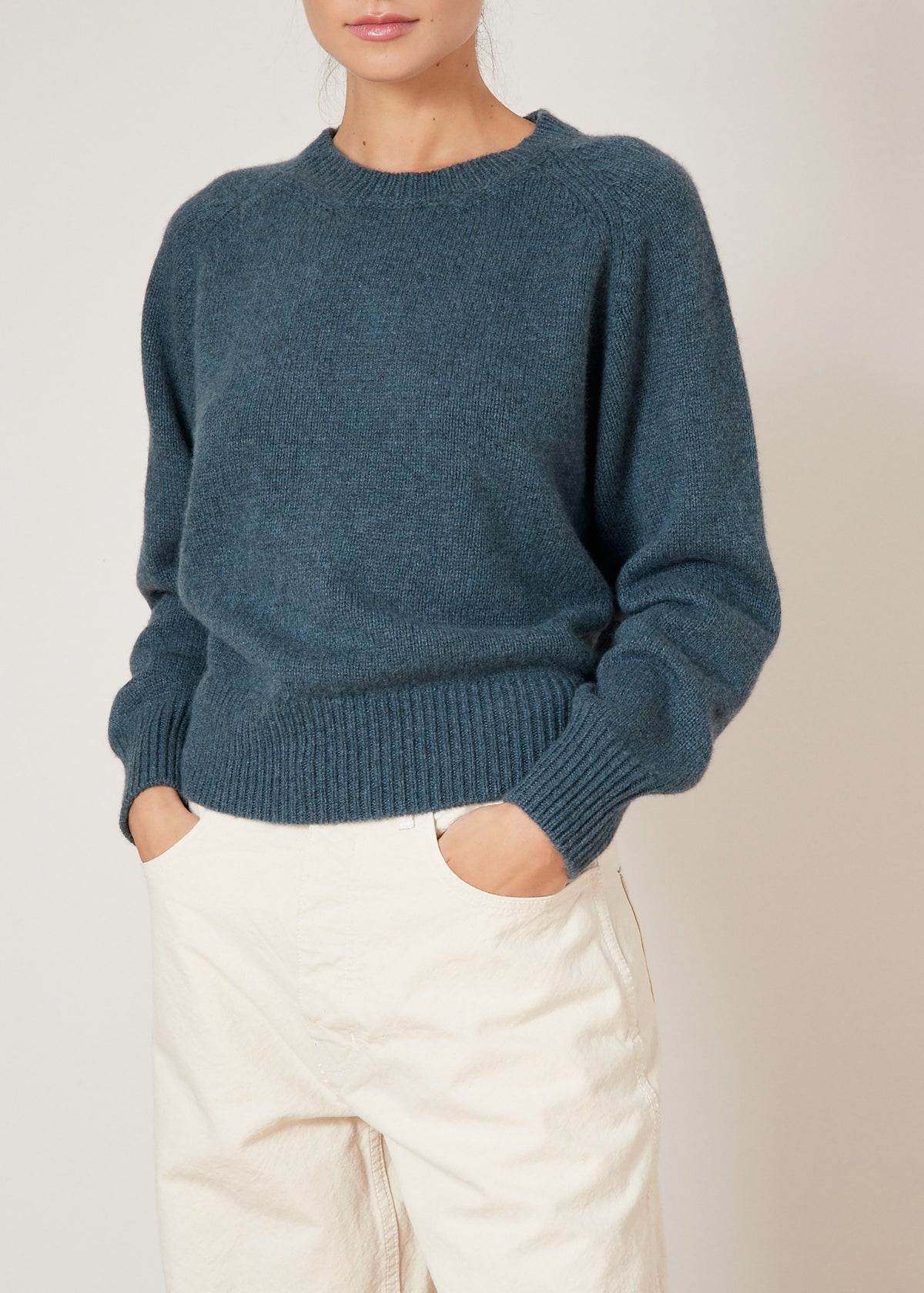 AUTEUIL CASHMERE JUMPER — PEACOCK