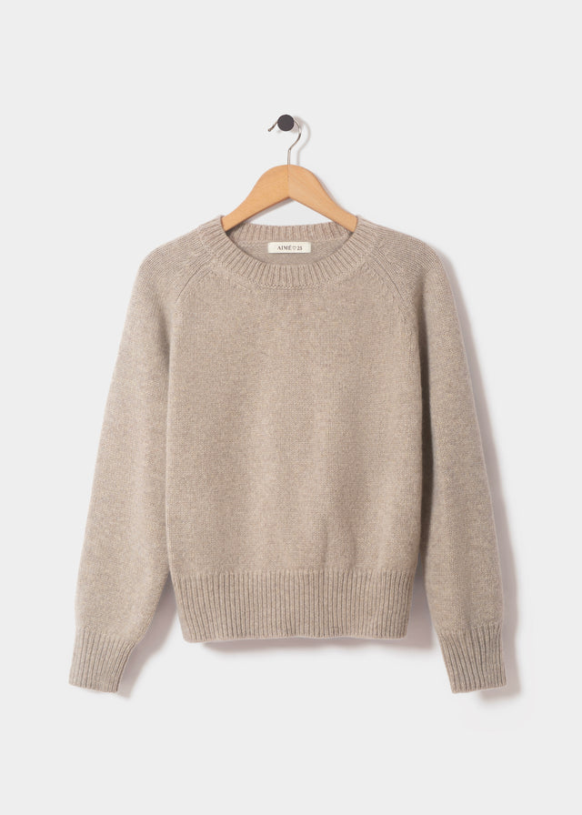 AUTEUIL CASHMERE JUMPER — STONE