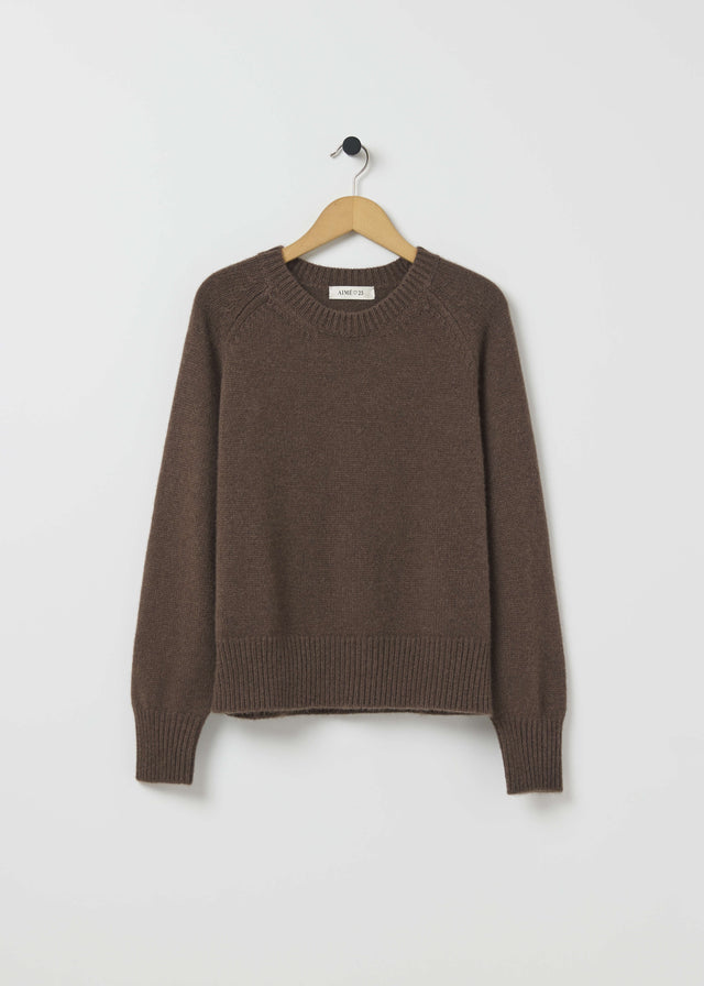 AUTEUIL CASHMERE JUMPER — CHOCOLATE