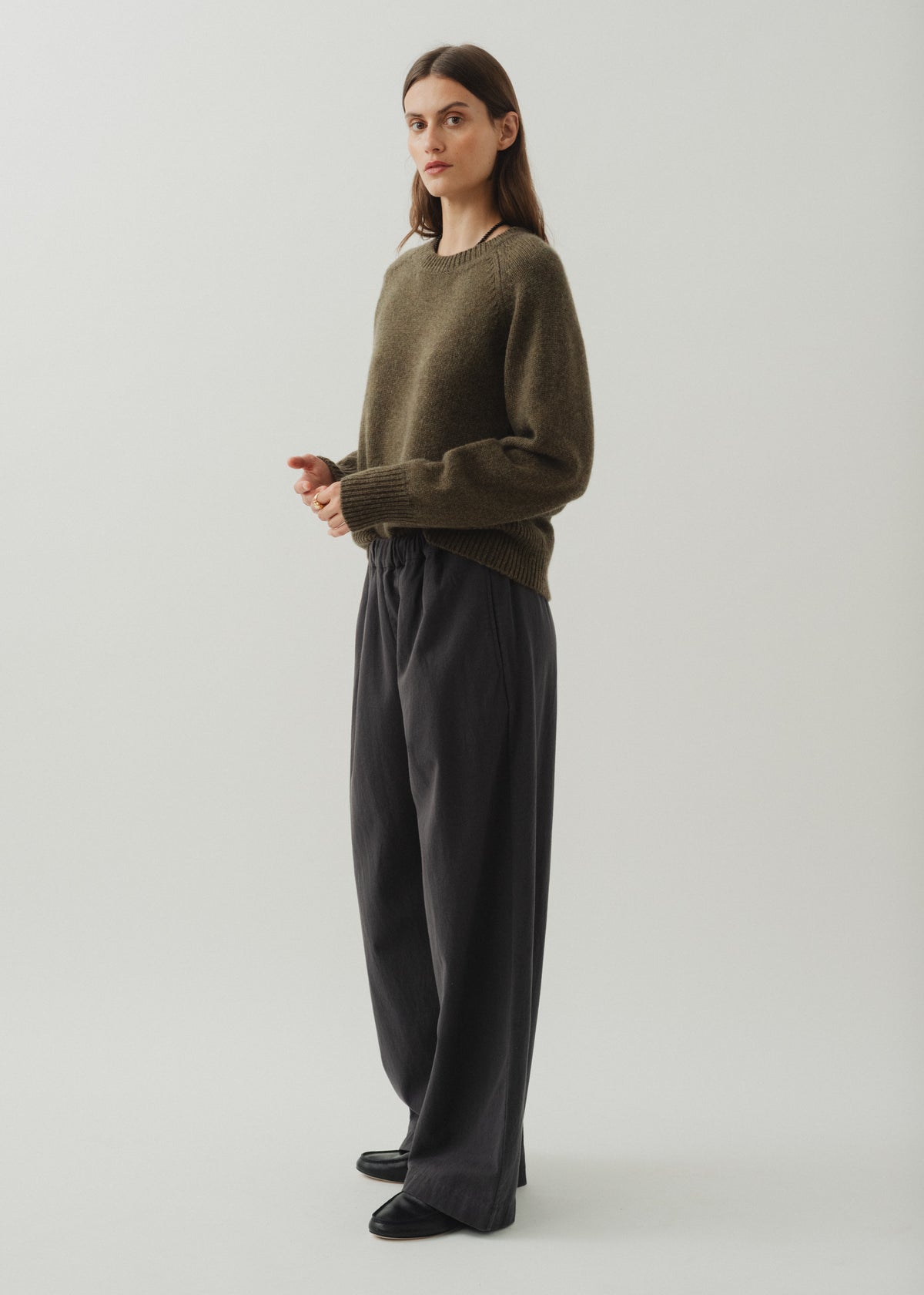 AUTEUIL CASHMERE JUMPER — KHAKI